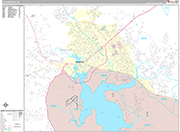 Jacksonville Wall Map Premium Style