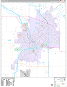 Janesville Wall Map Premium Style