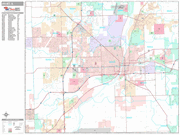 Joliet Wall Map Premium Style