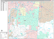 Kettering  Wall Map Premium Style