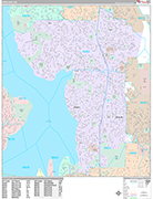 Kirkland Wall Map Premium Style