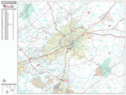 Knoxville Wall Map Premium Style