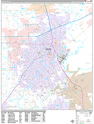 Lafayette Wall Map Premium Style
