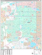 Lakewood Wall Map Premium Style