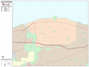 Lakewood Wall Map Premium Style