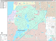 Lakewood Wall Map Premium Style