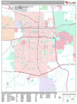 Lansing Wall Map Premium Style