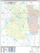 Lansing  Wall Map Premium Style