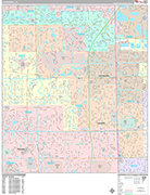 Lauderhill Wall Map Premium Style
