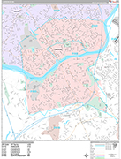 Lawrence Wall Map Premium Style
