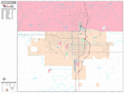 Lawton  Wall Map Premium Style