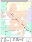 Lehi Wall Map Premium Style