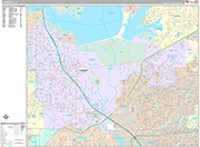 Lewisville  Wall Map Premium Style