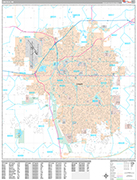 Lincoln  Wall Map Premium Style