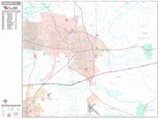 Longview Wall Map Premium Style