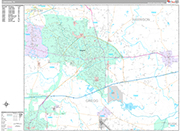 Longview Wall Map Premium Style