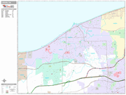 Lorain  Wall Map Premium Style