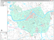 Lowell Wall Map Premium Style