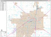 Lubbock  Wall Map Premium Style