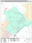 Lynchburg Wall Map Premium Style