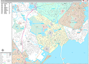 Lynn  Wall Map Premium Style