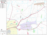 Manchester  Wall Map Premium Style