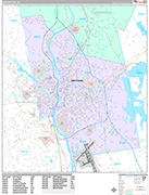 Manchester Wall Map Premium Style