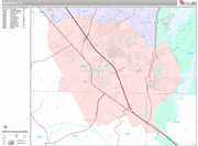 Mansfield Wall Map Premium Style