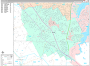 Mansfield Wall Map Premium Style