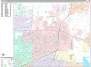 McKinney  Wall Map Premium Style