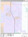 Menifee Wall Map Premium Style