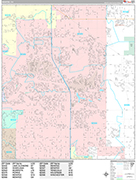 Menifee Wall Map Premium Style