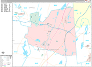 Meriden  Wall Map Premium Style