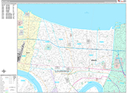 Metairie  Wall Map Premium Style