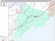Milford Wall Map Premium Style