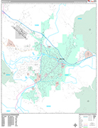Missoula  Wall Map Premium Style