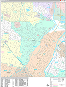 Montebello Wall Map Premium Style