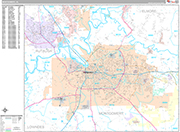 Montgomery  Wall Map Premium Style