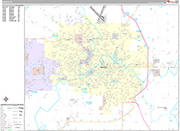 Muncie  Wall Map Premium Style