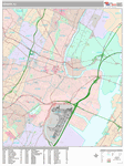 Newark  Wall Map Premium Style