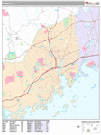 Norwalk Wall Map Premium Style