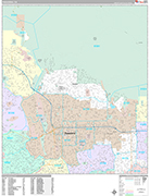 Pasadena  Wall Map Premium Style