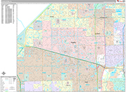 Plantation Wall Map Premium Style