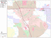 Pleasanton Wall Map Premium Style