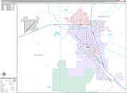 Pocatello  Wall Map Premium Style