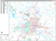 Reading Wall Map Premium Style