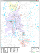 Redding  Wall Map Premium Style