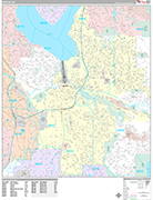 Renton Wall Map Premium Style