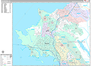 Richmond  Wall Map Premium Style