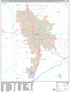 Rochester  Wall Map Premium Style